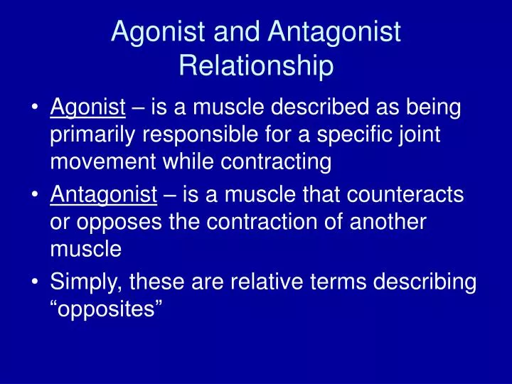 agonist and antagonist relationship