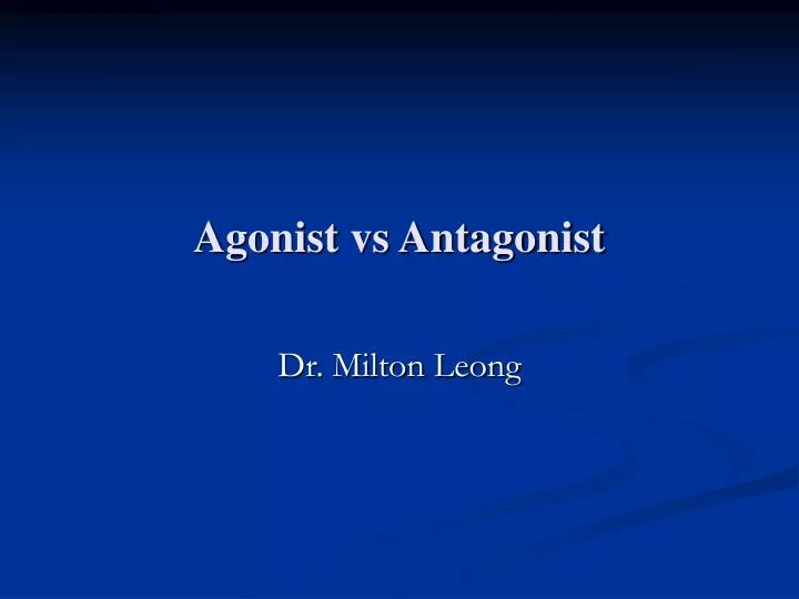 agonist vs antagonist