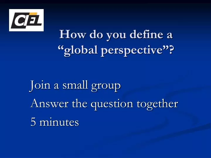 how do you define a global perspective