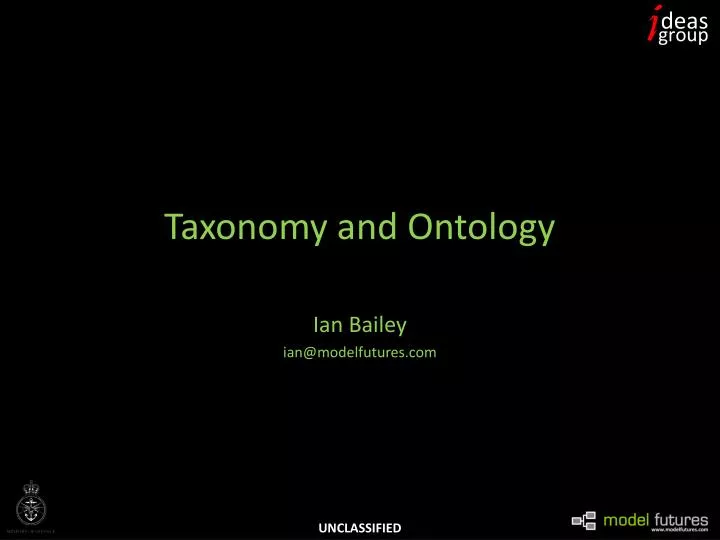 taxonomy and ontology
