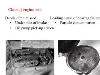 Cleaning engine parts