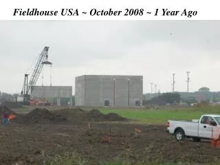 Fieldhouse USA ~ October 2008 ~ 1 Year Ago