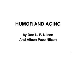 HUMOR AND AGING