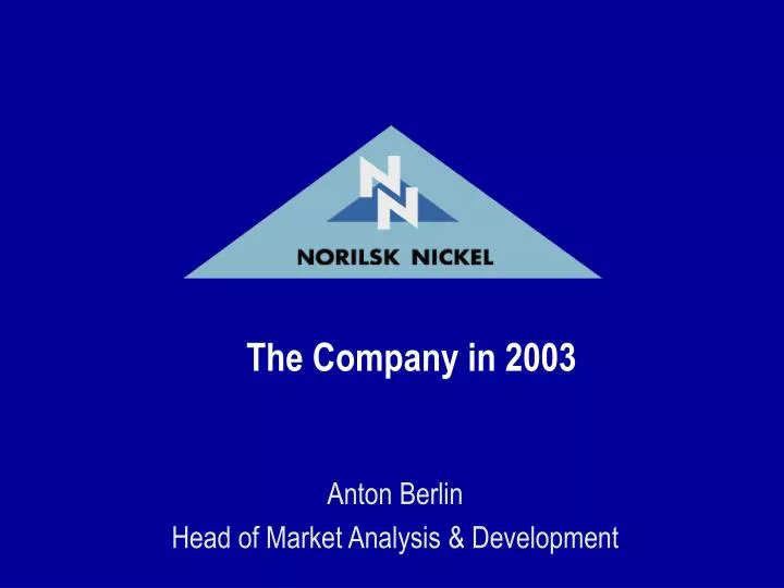the company in 2003