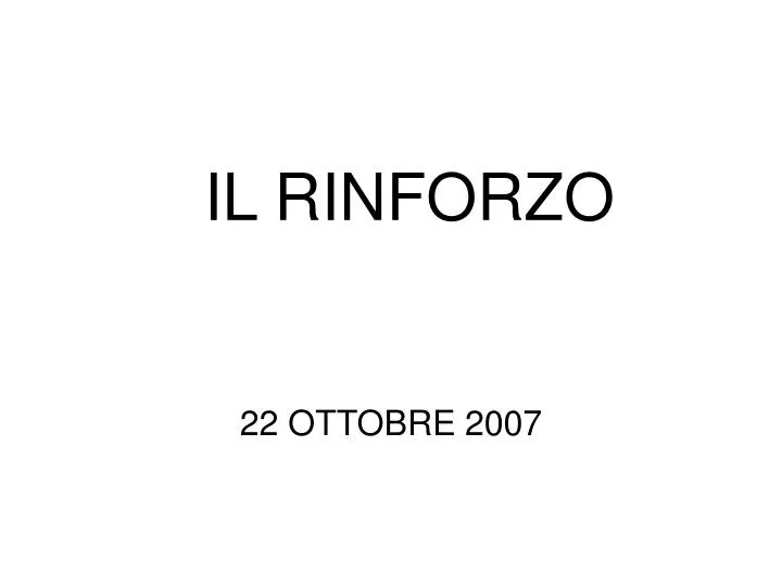 il rinforzo