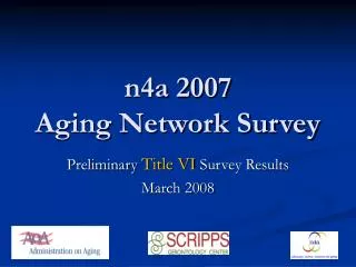 n4a 2007 Aging Network Survey