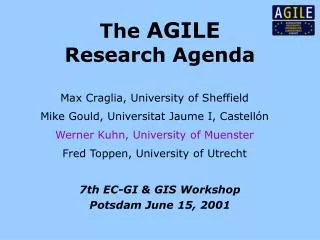 The AGILE Research Agenda