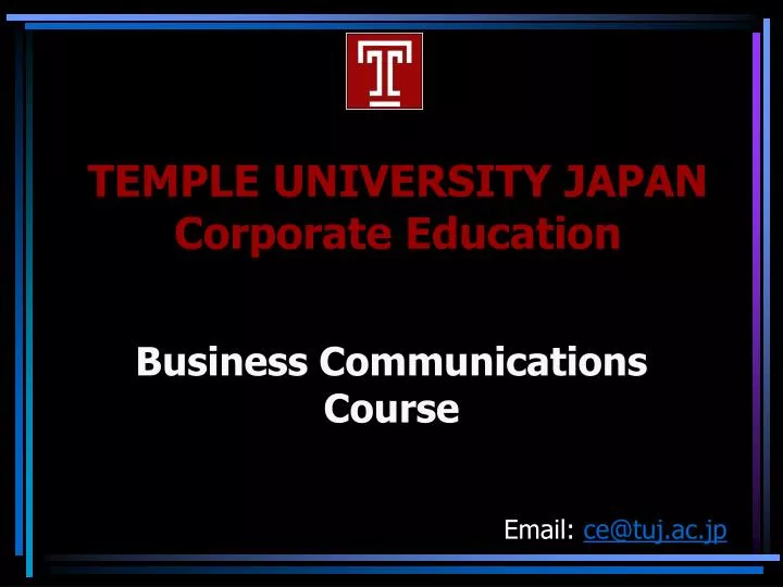 temple university japan corporate education
