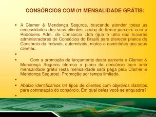 cons rcios com 01 mensalidade gr tis
