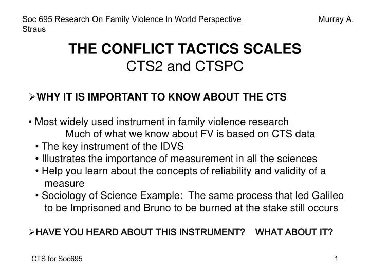 the conflict tactics scales cts2 and ctspc
