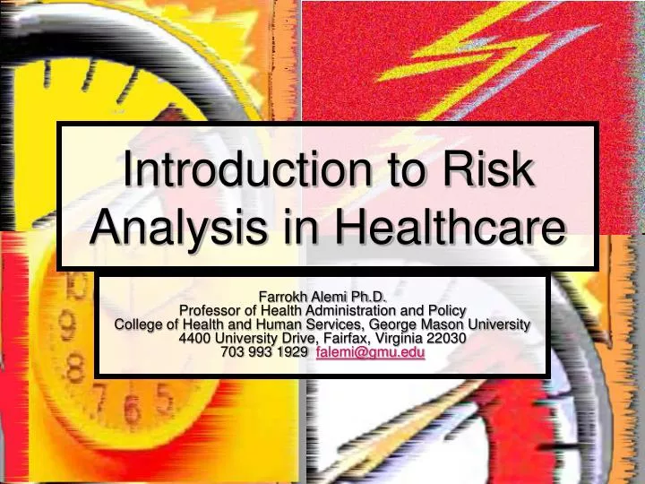 introduction to risk analysis in healthcare