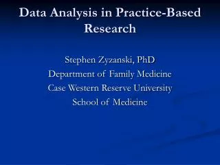 Data Analysis in Practice-Based Research