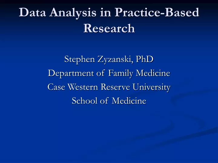data analysis in practice based research