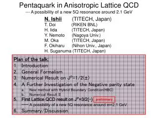 Pentaquark in Anisotropic Lattice QCD --- A possibility of a new 5Q resonance around 2.1 GeV