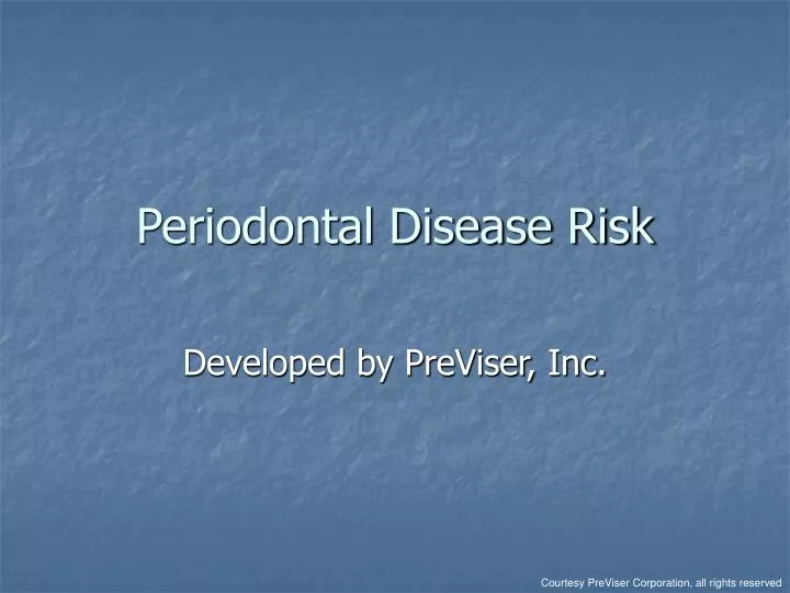 periodontal disease risk