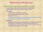 Mathematical Morphology - slide 1