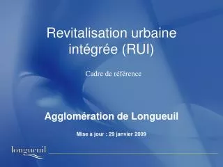 Revitalisation urbaine intégrée (RUI)