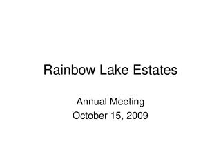 Rainbow Lake Estates