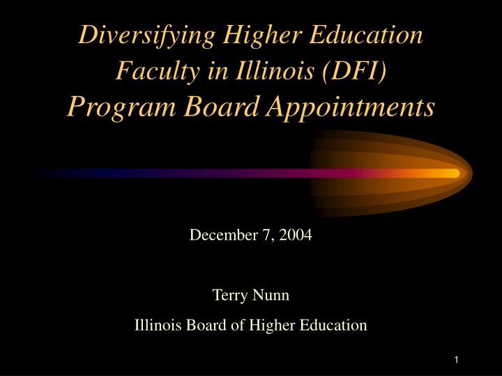 diversifying higher education faculty in illinois dfi program board appointments