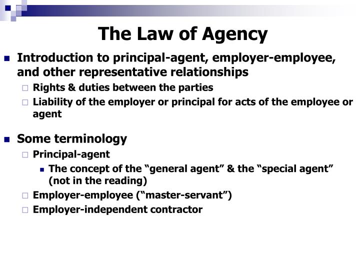 the law of agency