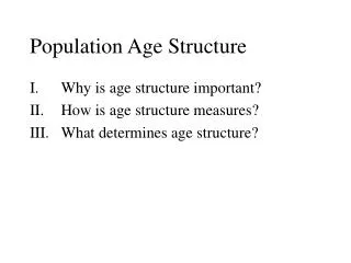 Population Age Structure