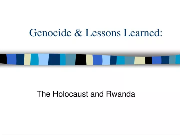 genocide lessons learned