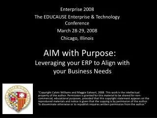 AIM with Purpose:
