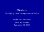 Mindsets: Developing Talent Through a Growth Mindset - slide 1