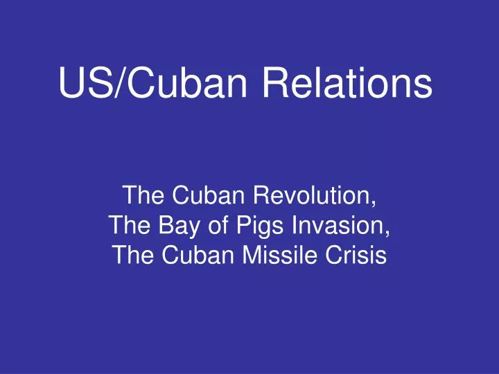 us cuban relations