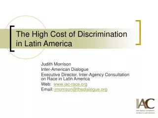 The High Cost of Discrimination in Latin America