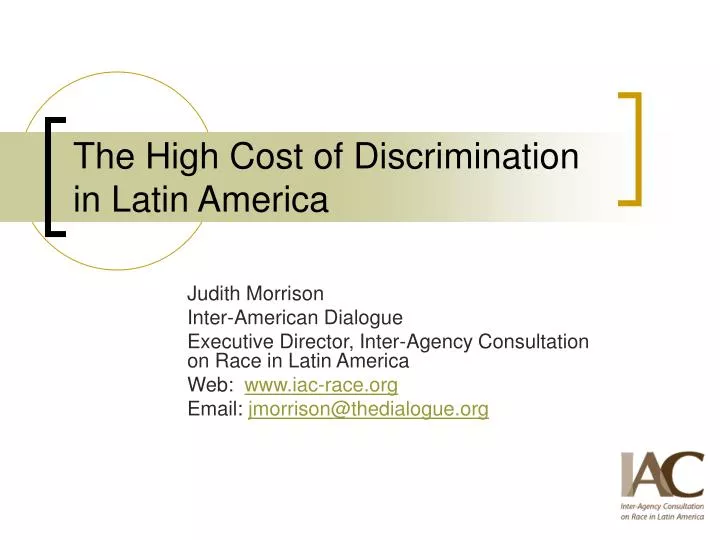 the high cost of discrimination in latin america