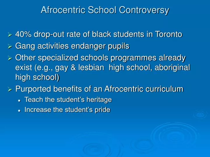 afrocentric school controversy
