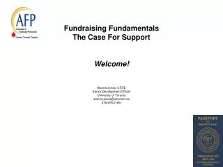 #1 Fundraising Fundamental: CASE FOR SUPPORT DEFINITION