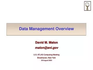 Data Management Overview