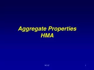 Aggregate Properties HMA