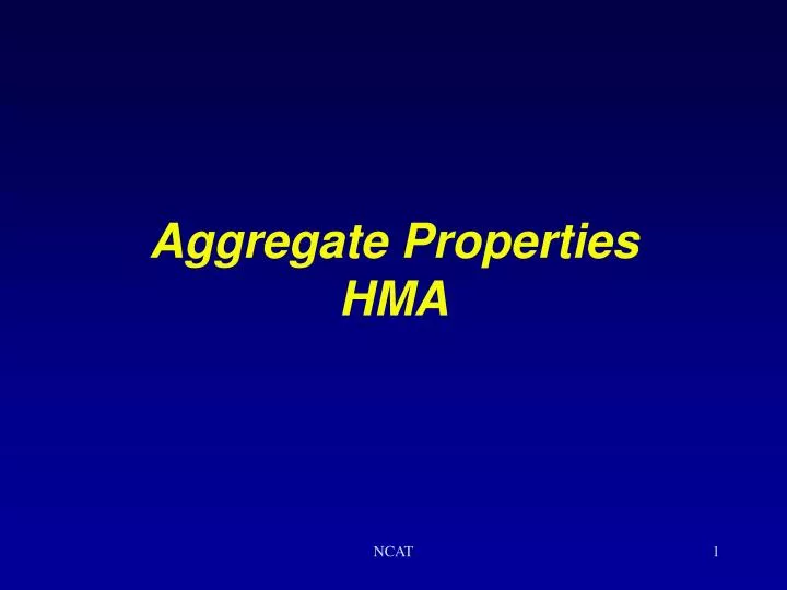 aggregate properties hma