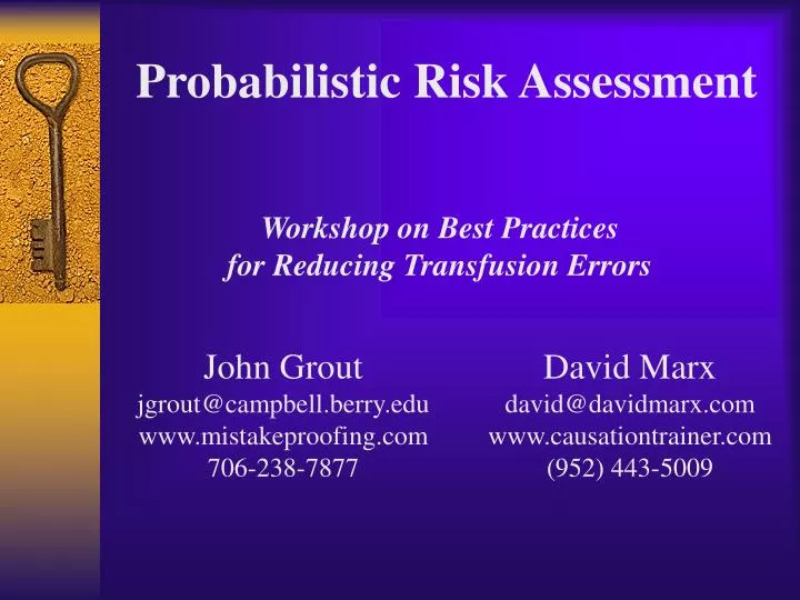 probabilistic risk assessment