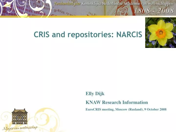 cris and repositories narcis