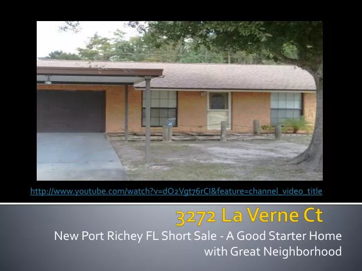 new port richey fl short sale a good starter home with great neighborhood