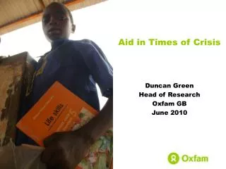 Aid in Times of Crisis