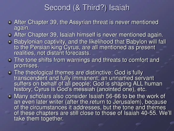 second third isaiah