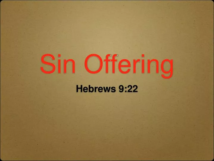 sin offering