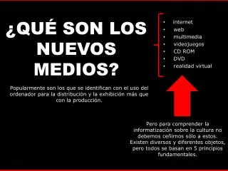 ¿QUE SON LOS NUEVOS MEDIOS?