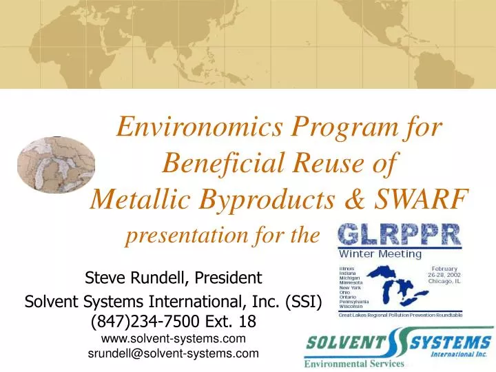environomics program for beneficial reuse of metallic byproducts swarf