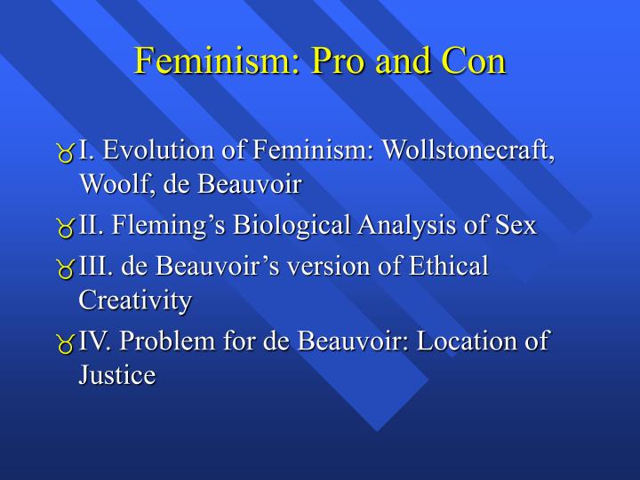 feminism pro and con