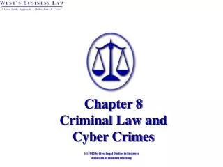 Chapter 8 Criminal Law and Cyber Crimes