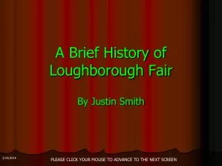 A Brief History of Loughborough Fair