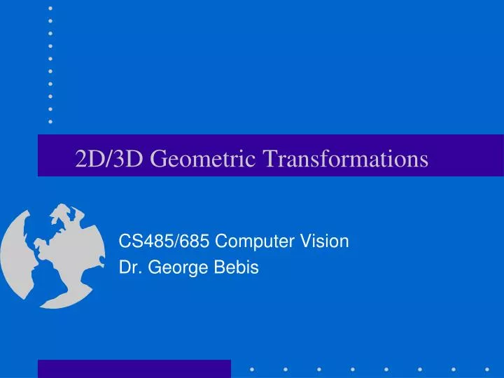 2d 3d geometric transformations