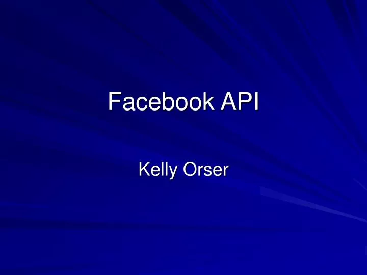 facebook api