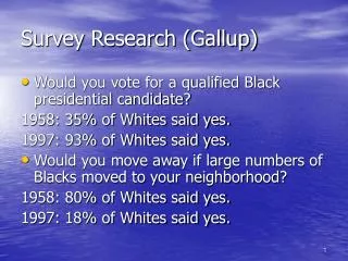 Survey Research (Gallup)